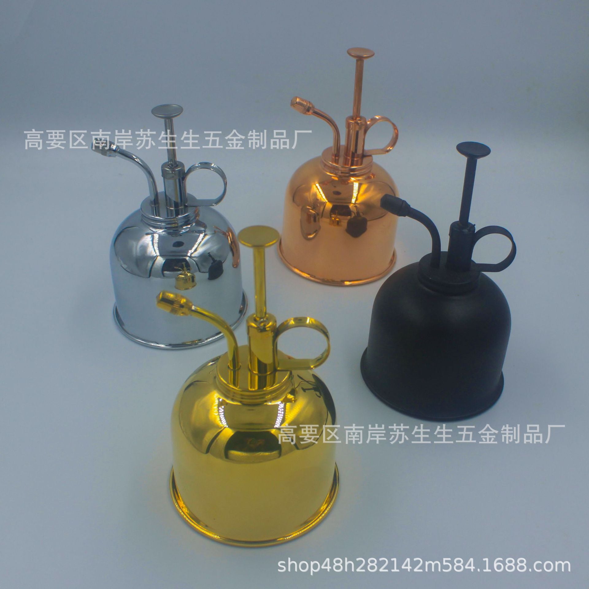 A all brass household flower and succulent watering bottle in various colors for gardening and home use