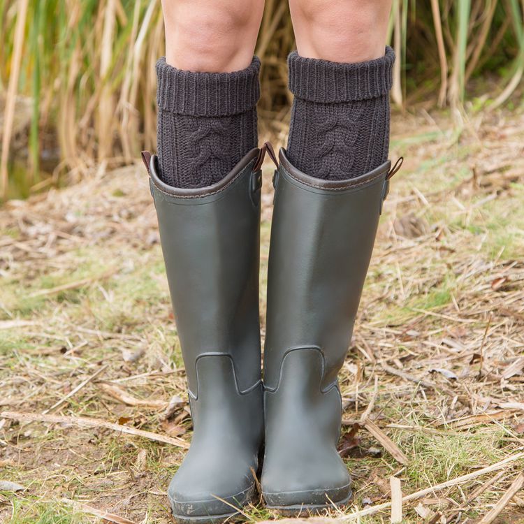 2018 new warm wool leg sets step on foot socks knitted Christmas boots set over the knee diagonal 8 word twist floor socks