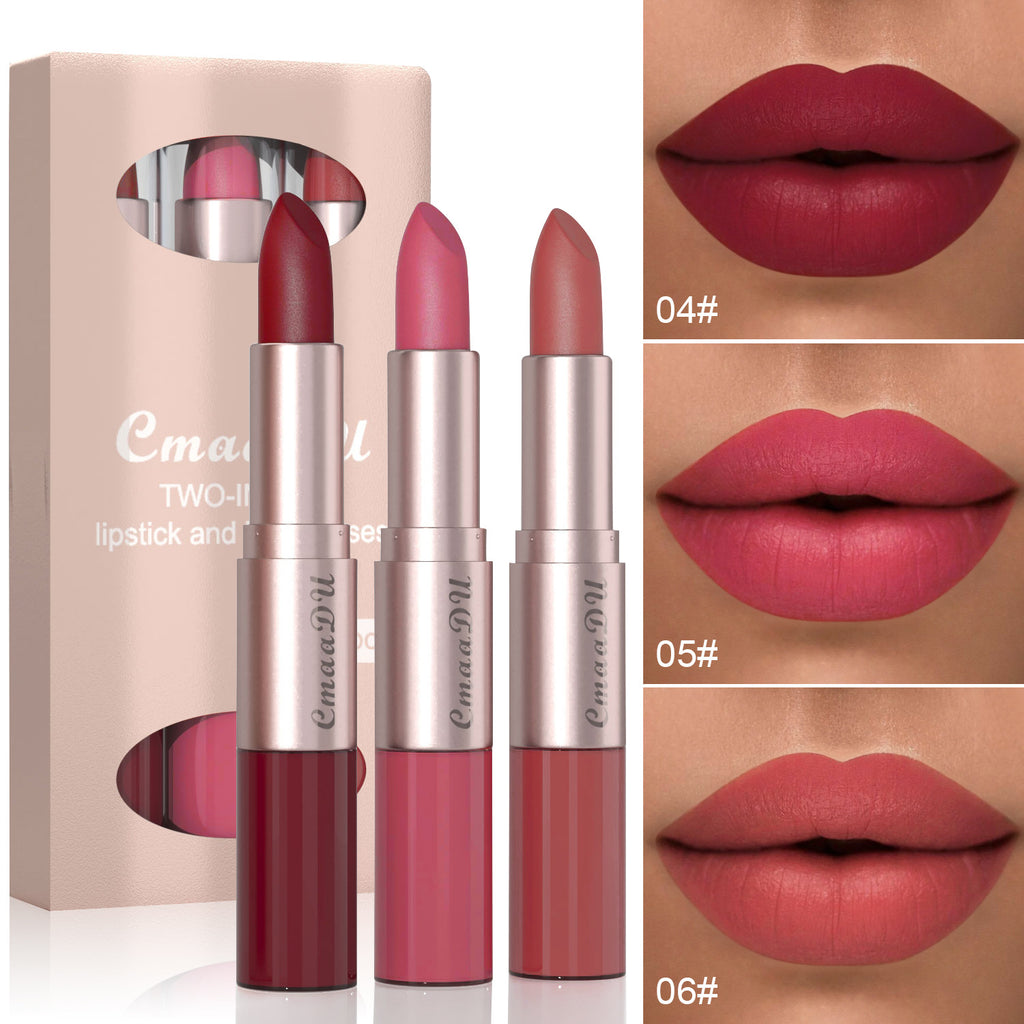 3 Pack 2-in -1 Lipstick and Lip Gloss