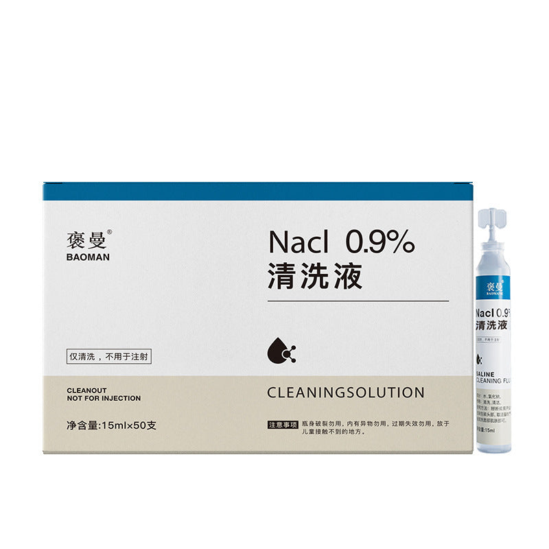 0.9% sodium chloride physiological salt cleaning solution