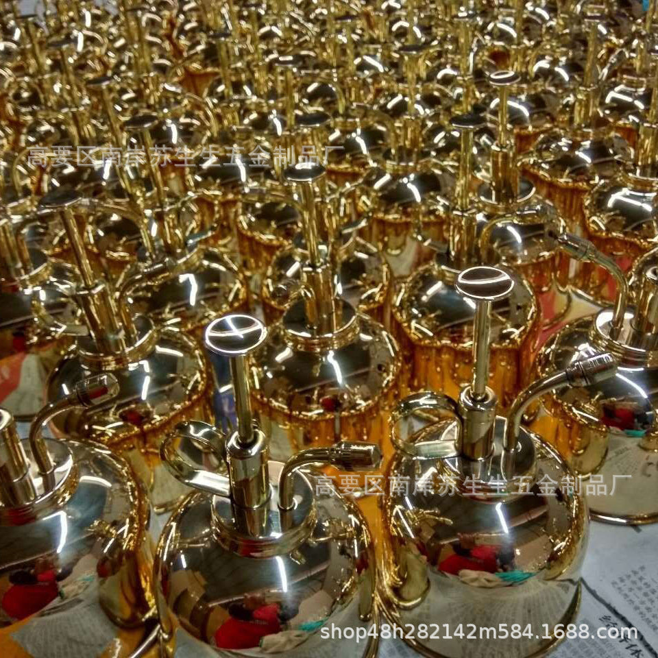 A all brass household flower and succulent watering bottle in various colors for gardening and home use