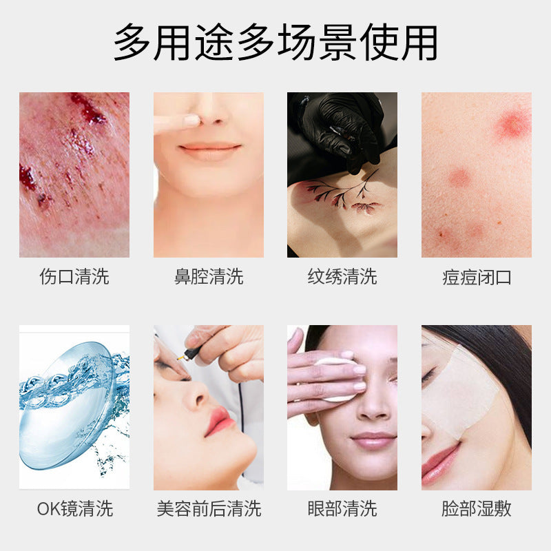 0.9% sodium chloride physiological salt cleaning solution