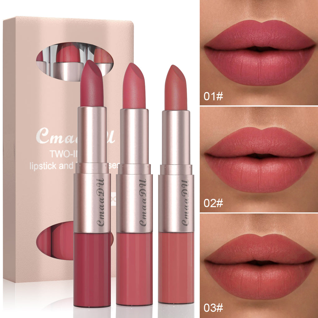 3 Pack 2-in -1 Lipstick and Lip Gloss